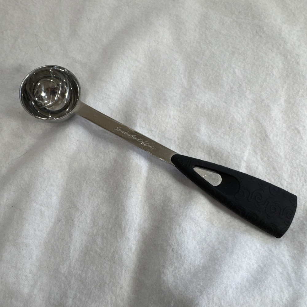Vtg Starbucks 2 tbsp Rubber Handle Coffee Scoop Stainless Steel Espresso Measure